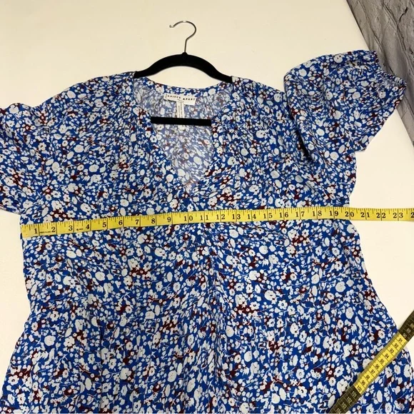 Apiece Apart Blue Floral Mini Dress size S - Picture 6 of 11